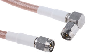 Kabel koncentryczny złącze A SMA złacze B SMA długość 500mm typ kabla RG142B Z zakończeniem