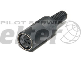 Gniazdo DIN 6pin na kabel 240stopni