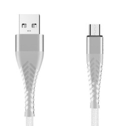 KABEL MICRO USB 2M BIALY