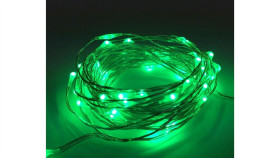 Lampki Led Zewnętrzne Łezki 12V 5M 50Led Zielone Ip65