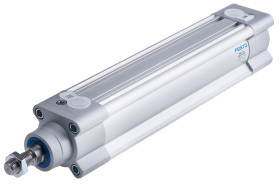 Siłownik pneumatyczny z tłoczyskiem skok: 160mm Festo Ø 40mm dwustronnego działania Action 321.9mm z amortyzacją