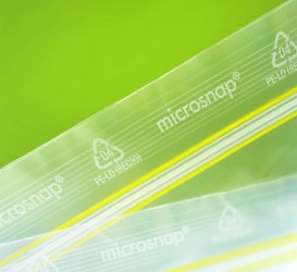 Pressure bag, with recycled plastic, transparent, (W x D) 100 x 150 mm, 7080