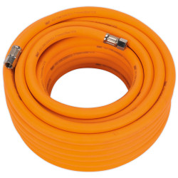 Sealey AHHC1538 Air Hose 15m x Ø10mm Hybrid High Visibility with 1/4"BSP Unions