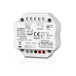 Ściemniacz LED WiFi Tuya + RF + PUSH 9A 12-48V dopuszkowy Skydance V1-H(WT)