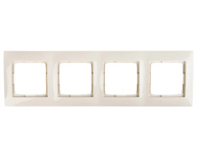 Simon 54 Premium Ramka poczwórna kremowa DR4/41