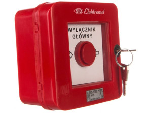 Wyłącznik alarmowy z zamkiem 4R /WYŁĄCZNK GŁÓWNY/ IP55 WGZ-6s 921495