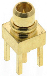 Złącze koncentryczne Montaż na płytce drukowanej Męski 50Ω typ złącza Złącze MMCX 0 to 6GHz Połączenie zagniatane