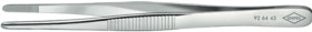Precision tweezers, uninsulated, spring steel, 120 mm, 92 64 43