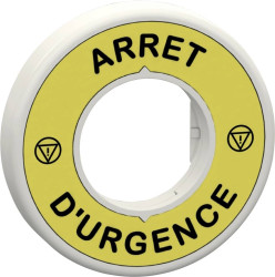 Schneider Electric ZBY9W3B130 ZBY9W3B130 Pierścień świecący (S x W) 9.3 mm x 60 mm Arrêt d'urgence żółty 1 szt.