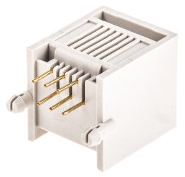 Złącze RJ11 Żeński Złącze RJ11 Montaż na płytce drukowanej RS PRO, 90° 6P6C-żyłowe