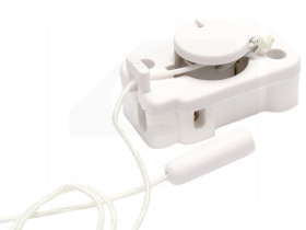 Przełącznik sznurkowy pociągany do lampek;biały;2A/250VAC;L-23cm;