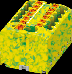 1091671 Distribution block PTFIX, 12 x 2.5, green-yellow