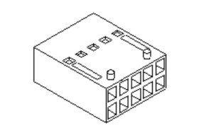 Obudowa złącza PCB 10-pinowe 2-rzędowe raster: 2.54mm Molex Gniazdo