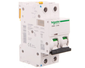 Wyłącznik nadprądowy 1P+N C 40A 6kA AC iC60N-C40-1N A9F04640