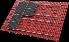 Montagesystem für Balkonkraftwerke, Alu, silber