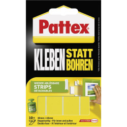 Pattex PXMS1 Double-Sided Strips 40x20mm 10piece Mounting Use