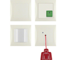 B.Kwadrat/S.1 System przywoławczy zestaw z zasilaczem kremowy połysk 52008982 HAGER