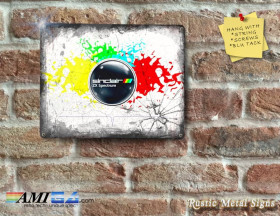 Paint Splash Sinclair ZX Spectrum Logo - Metal - Metal Sign