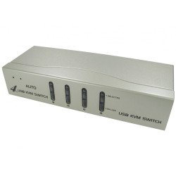 Przełącznik KVM 3.5 mm Jack NLKVM-100/4, 4-portowy USB 4 4, NewLink USB, VGA