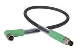 Przewód czujnik-siłownik Złącze A M8 liczba rdzeni 8 długość 300mm Rodzaj A Męskie Złącze B M8