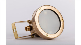 Kinkiet Mosiężny 97, Gu10, 50W, Klosz Przeźroczysty-Szkło, Ip64 A97