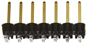 Złącze szpilkowe 7-pinowe TSW raster: 2.54 mm Kąt prosty 1-rzędowe Samtec Otwór przelotowy 450 V Bez osłony