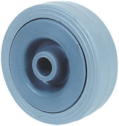 Kółko do wózka, Lite, Guma, Szary, obc.: 60kg, śred.: 100mm, szer.: 26mm