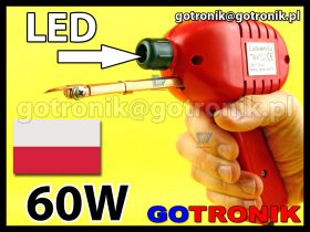 Lutownica transformatorowa LED produkcji TEX moc 60W