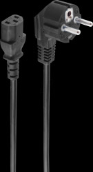 BS60006 Earthed contact 90°/non-heating appliance socket, CEE7/7-C13, 1.