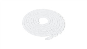 Qoltec Organizer Do Kabli 10Mm 10M Biały/ Transparentny