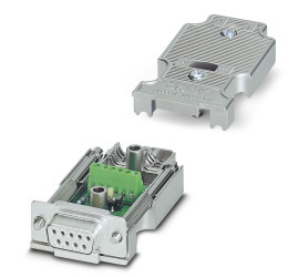 Złącze D-Sub 9-pinowe Żeński Proste Montaż na kablu raster 2.77mm