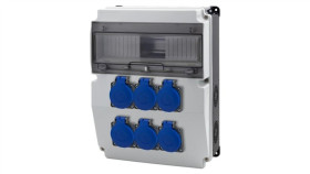 Rozdzielnica Caja 12M Bicolor - Gniazda 6X230v /12 Modułów/