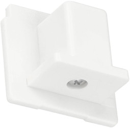 Element systemu szynowego wysokonapięciowego- Element zakończeniowy Eutrac 1001527, biały