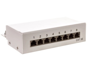 Ethernet patch panel STP kat.5e 8 portowy 68882