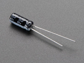Adafruit 10uF 50V Electrolytic Capacitors - Pack of 10
