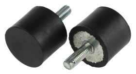 Podstawka antywibracyjna M6 średnica 25mm wysokość całkowita 20mm Nóżka sprężysta męska