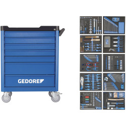 Gedore 2980347 Workster smartline Tool trolley With 308-piece Tool assortment