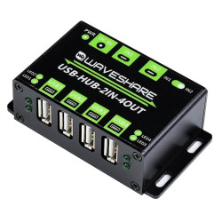Industrial Grade Dual-Host USB Hub (4x USB 2.0)