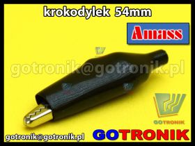 Krokodylek 54mm | czarny