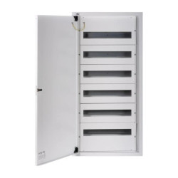 Rozdzielnica modułowa metalowa 6x18 natynkowa IP30 N+PE I klasa drzwi białe KP-DB-I-MS-618 biały 29327