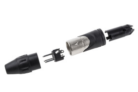 Złącze XLR 3 -pinowe Montaż na kablu Męski