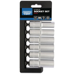 Draper Expert 50424 1/2&quot; Sq. Dr. Metric Deep Socket Set (6 Piece)