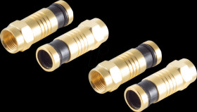 BS15-300714 2x gold F compression plugs for cable 7.2 mm