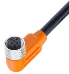 RKWTS 5-298/15 M sw, PUR 5x0,34mm2 + ekran podłączony do nakrętki, czarny, z gniazdem kątowym M12x1, LUMBERG, 934703021 (dawny R