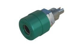 Gniazdo bananowe Żeński Połączenie lutowane typ Gniazdo bananowe Zielony 32A Hirschmann Test & Measurement rozmiar 4 mm