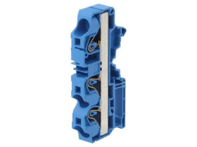 Zacisk rozgałęźny szynowy SNK 0,5÷16mm2 drogi 1 zaciski 3 niebieski 1SNK712021R0000 (ZK16-3P-BL)
