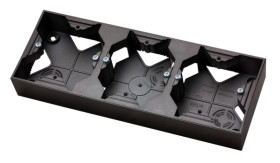 ARIA Puszka instalacyjna potrójna czarny metalik PNP-3U/33