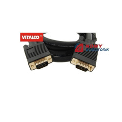 Kabel do mon. HDB15M/M 5m złote SVGA z filtrem