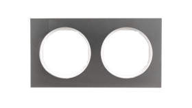 R.3 Ramka Podwójna Stal Szlachetna/Biała 10122214