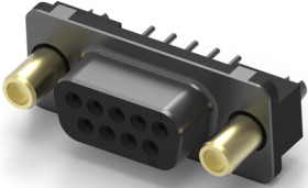 D-Sub socket, 9 pole, standard, equipped, straight, solder pin, 5750678-1